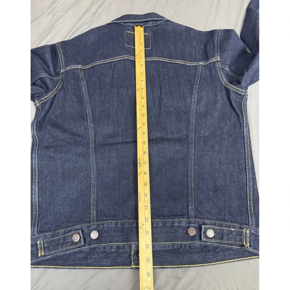 Levis Mens The Trucker Jacket Dark Indigo Denim Standard Fit Size Medium NWT